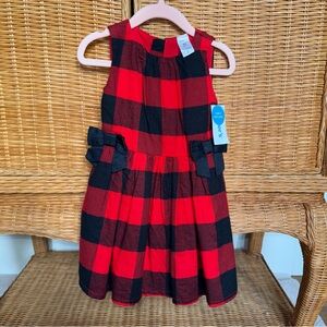NWT Carter's Red and Black Checkered Dress